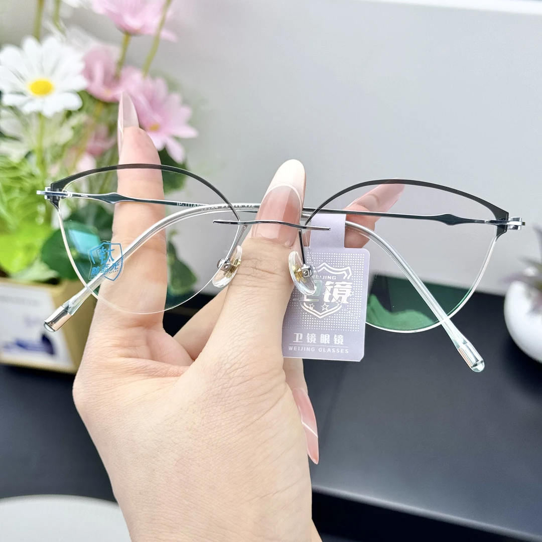 卫镜16127无框切边眼镜JC无框切边私人订制高端眼镜超轻防蓝光