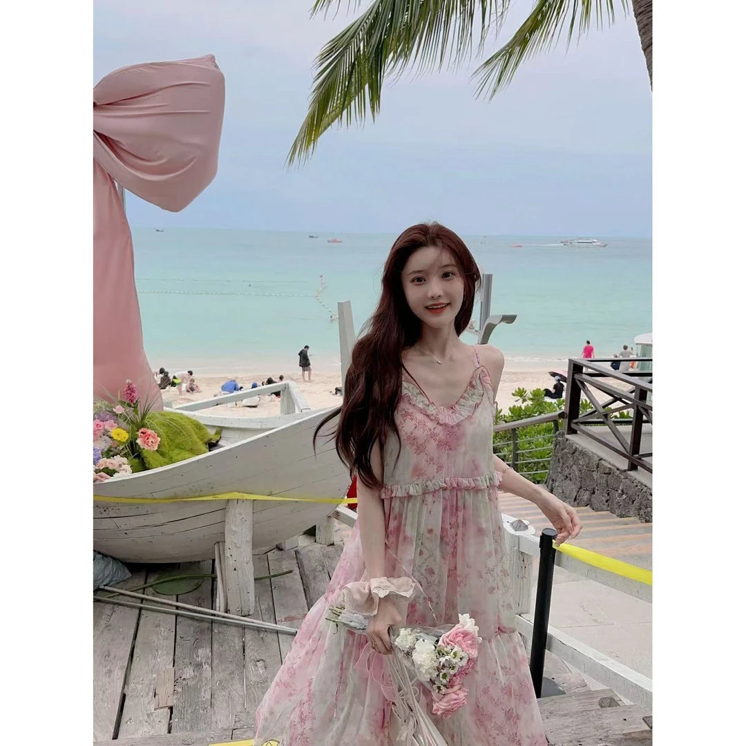 妖精的美美 【仲夏梨花】超美仙仙吊带裙