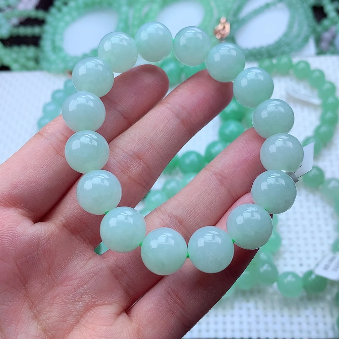 翡翠未镶嵌毛衣链卡12.6