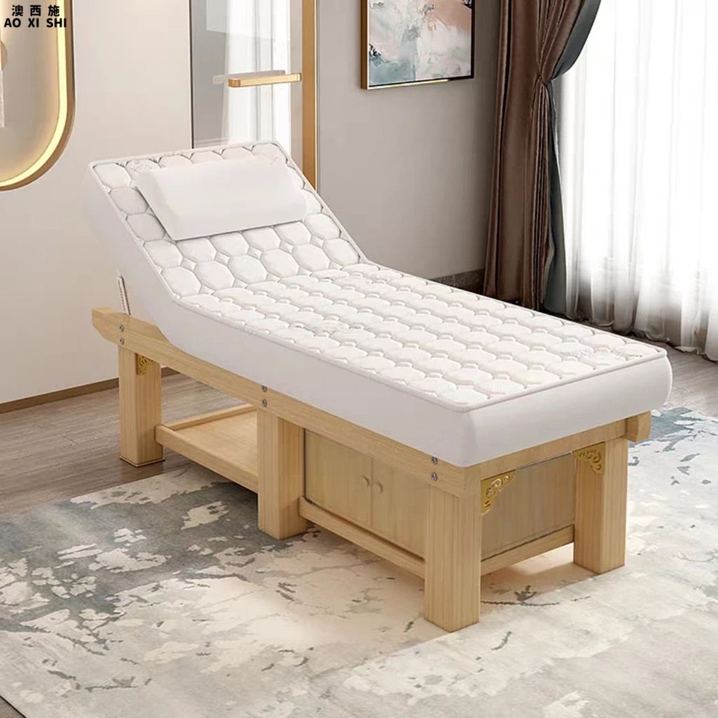 澳西施 实木乳胶美容床专用按摩床推拿理疗床纹绣美体床采耳床spa