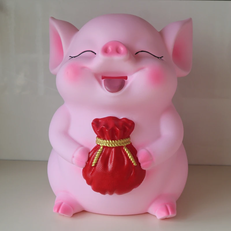 可爱生肖小猪存钱罐超大号防摔春节新年乔迁新居家居客厅喜庆摆件