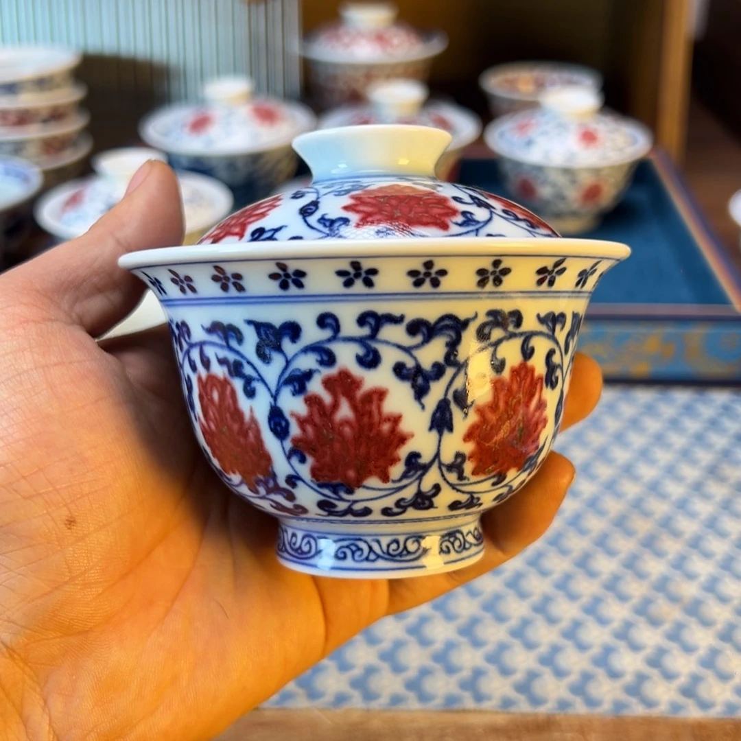 盖碗新年快乐茶器百宝箱