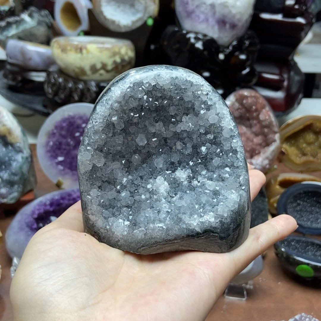 紫晶摆件未镶嵌水晶