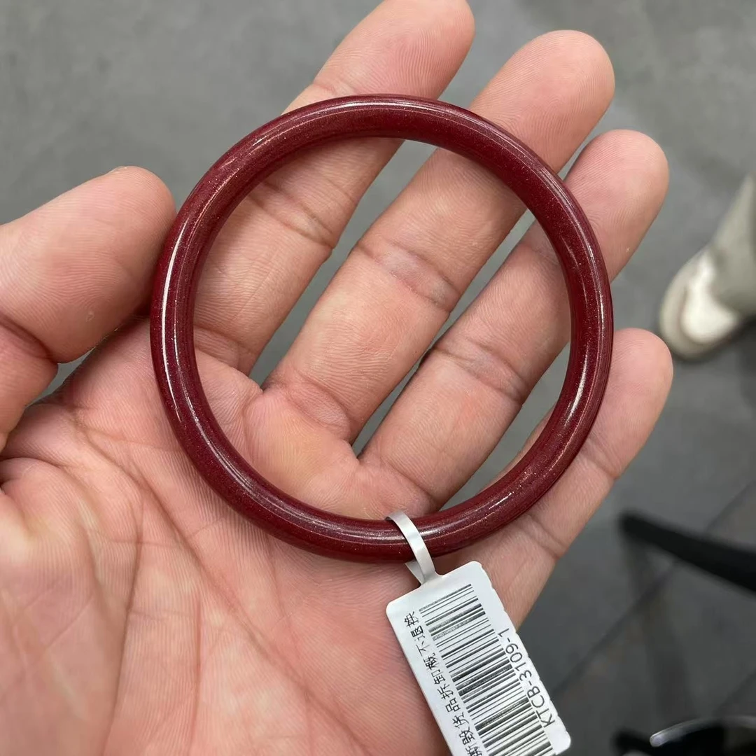 天然辰砂含辰砂工艺品 紫金砂圆条手镯/多样性发一件