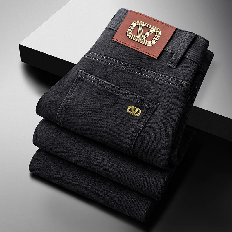 原色水洗牛仔裤男潮流新款2025年秋季小直筒长裤百搭休闲高端男裤