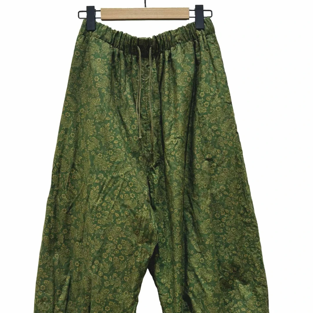 左岸迷香（太阳店）大绿复古棉裤