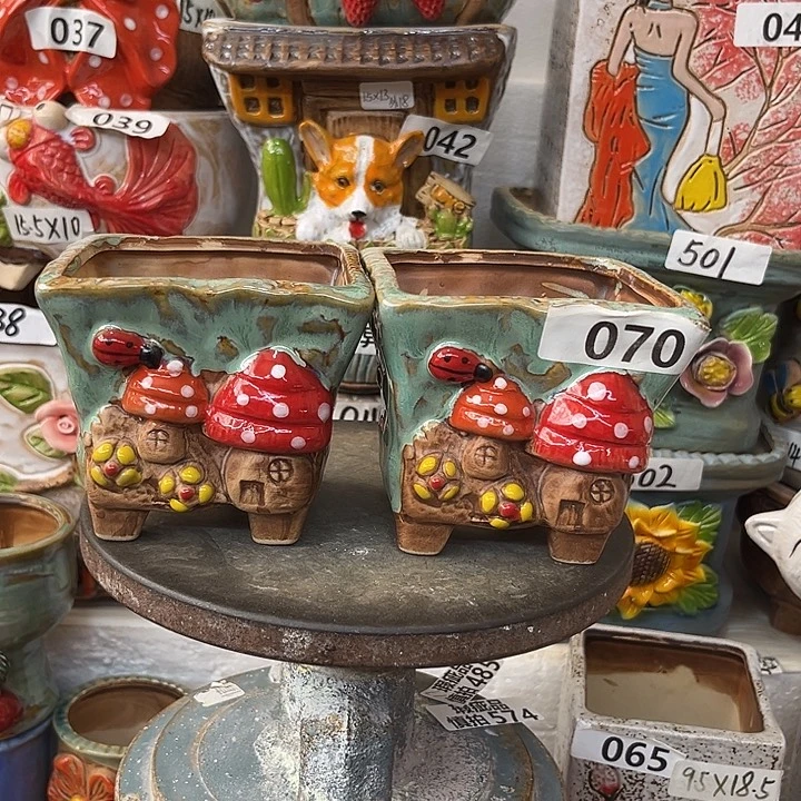 粗陶材质多肉花盆