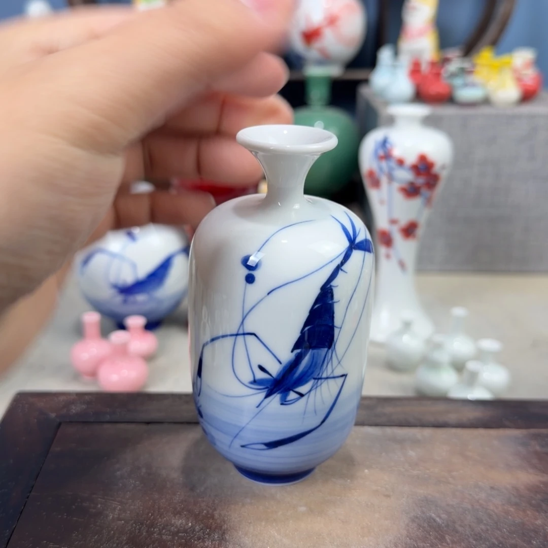 陶瓷手工小花器摆件