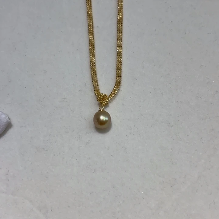 海水珍珠银S925镶嵌颈饰