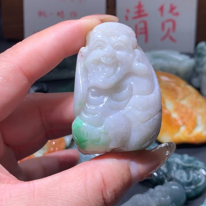 翡翠未镶嵌颈饰保真天然A货翡翠