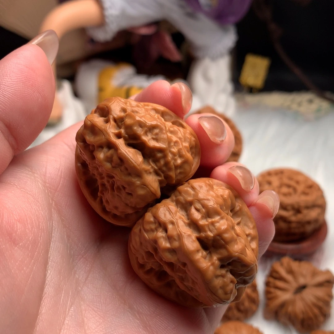 遥***^把件文玩核桃34三角蛙