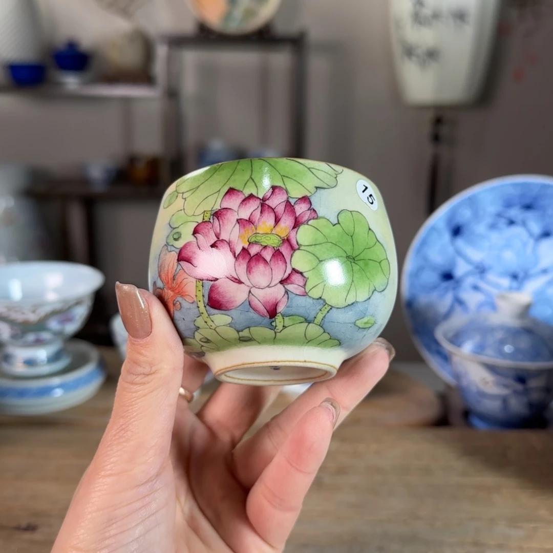 杯景德镇陶瓷柴烧多人