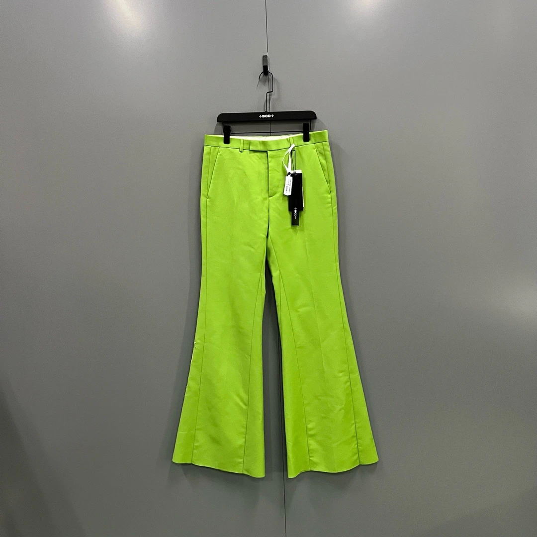 99新 DIOR/迪奥 迪奥 ×  绿色刺绣logo微喇裤 48码 50码/99新