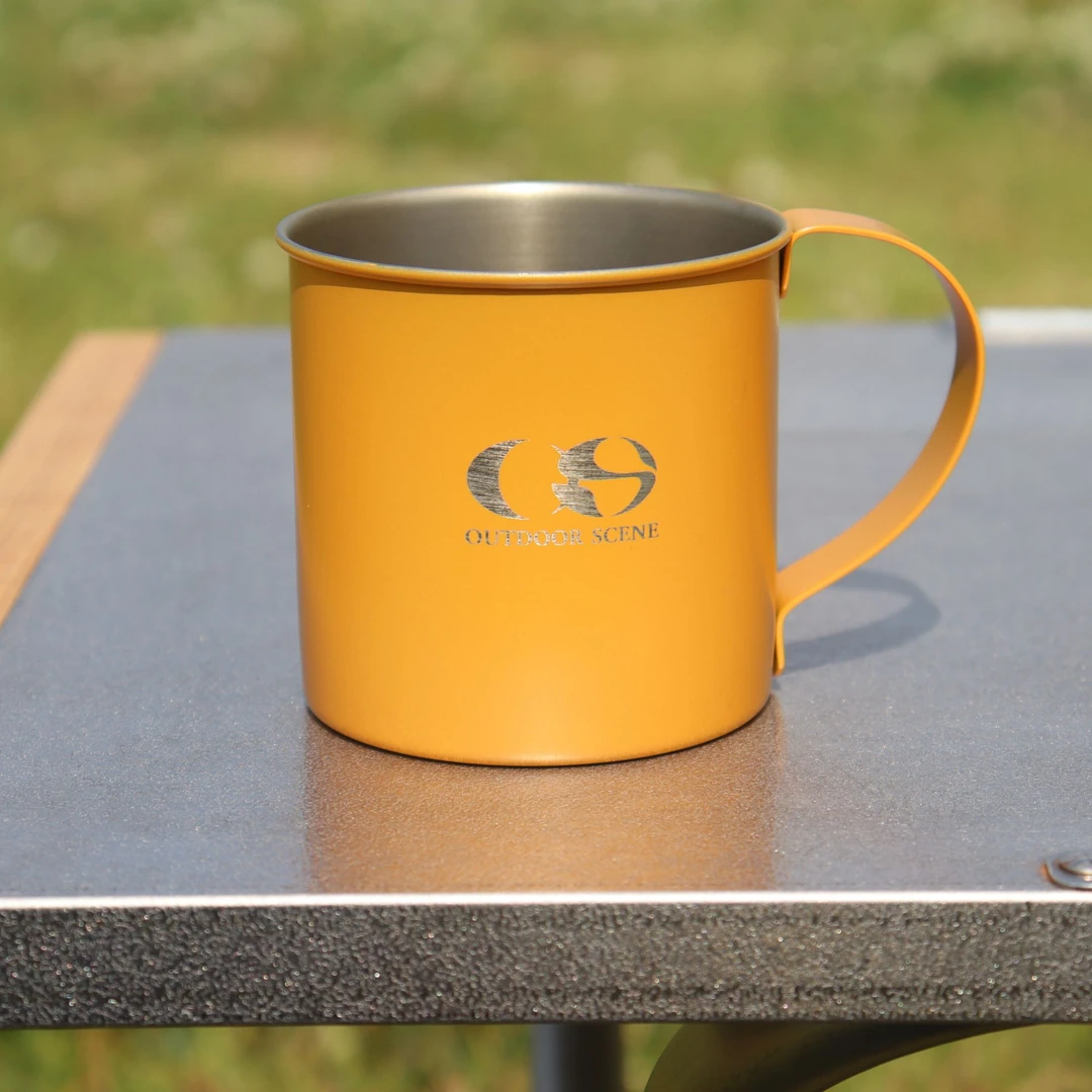 日本OS不锈钢咖啡杯工业户外露营马克杯复古杯子