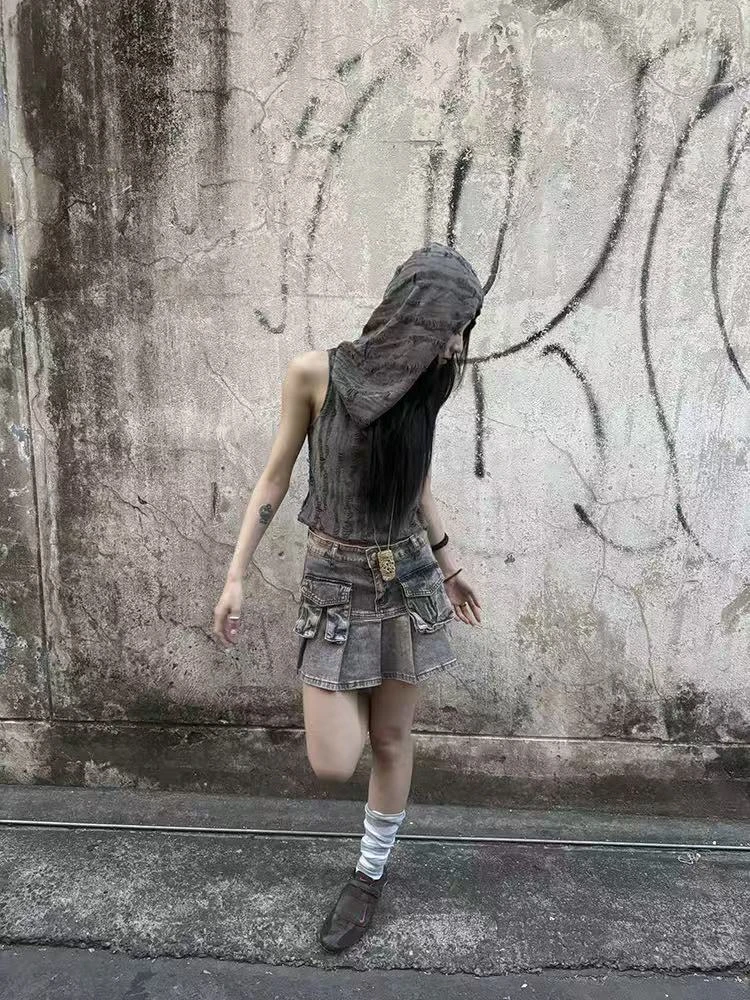 无袖废土风 连帽背心