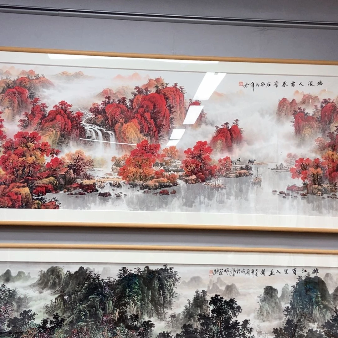 国画颜一峰小六尺真人真品