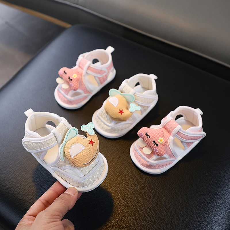 婴儿鞋宝宝夏季凉鞋学步外穿防滑不掉软底0-3月6-12幼儿步前鞋子