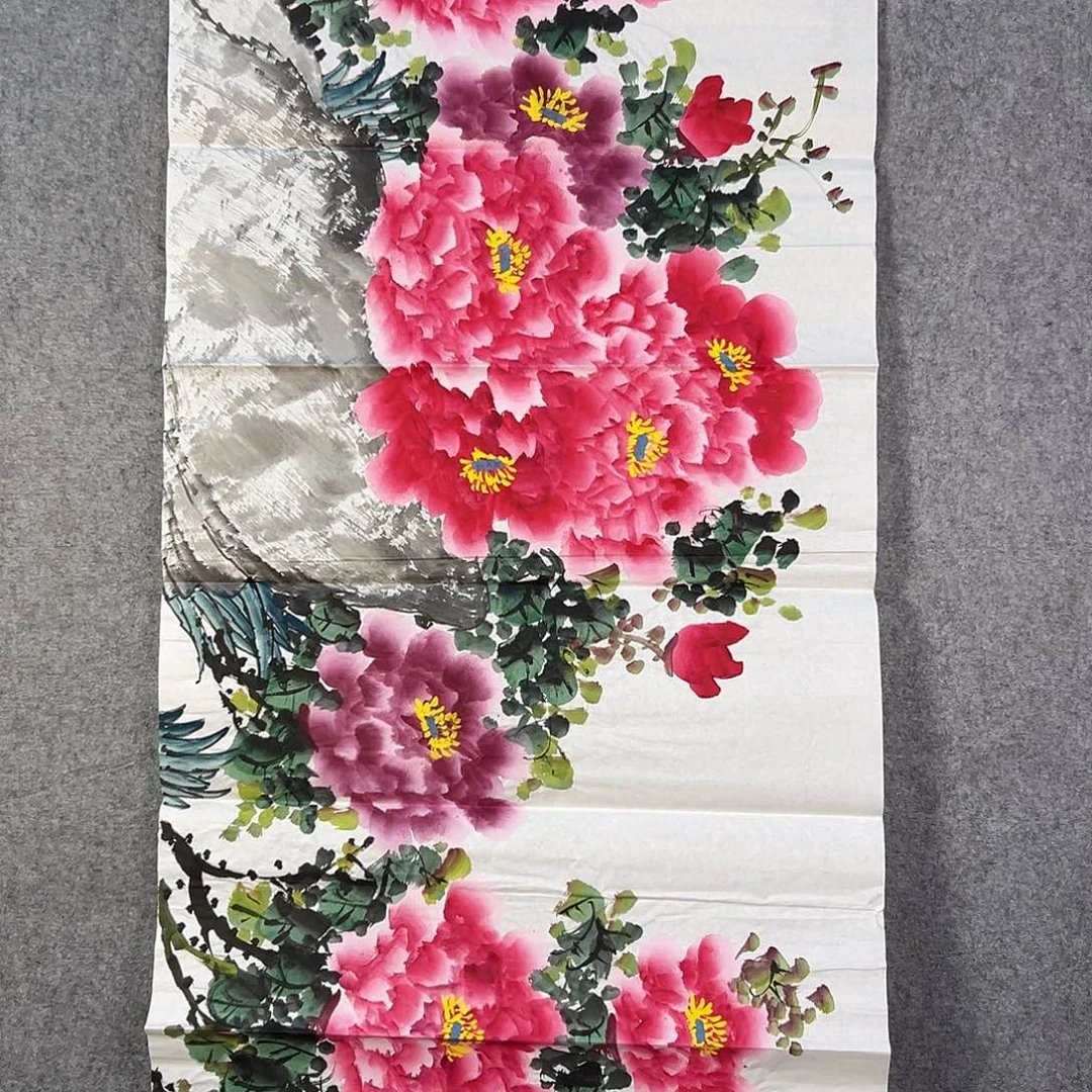 国画227 花鸟等各种花卉图案为一体