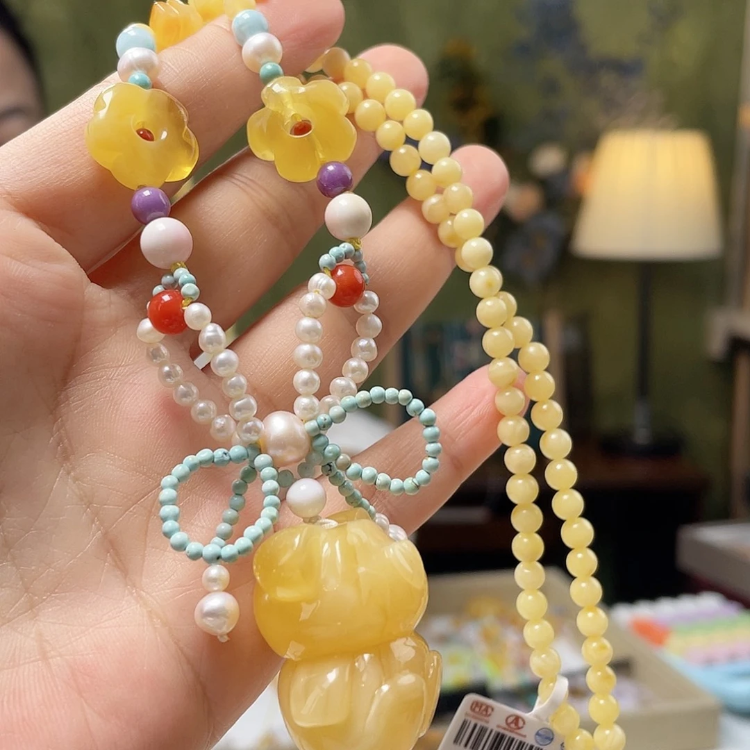 裸石蜜蜡未镶嵌蜜蜡吊坠