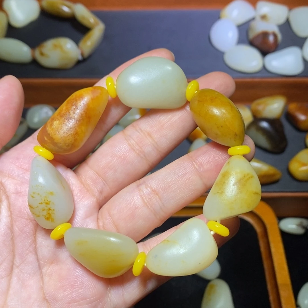 和田玉未镶嵌手链