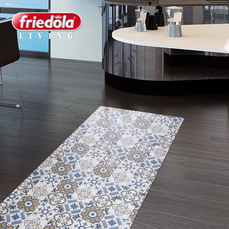 friedola芙丽朵拉蓝咖瓷65cm无孔地垫入门厅脚踏垫客厅地垫浴室垫