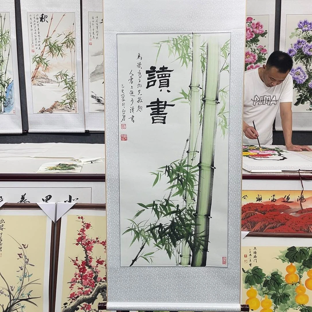 国画手绘手写作品