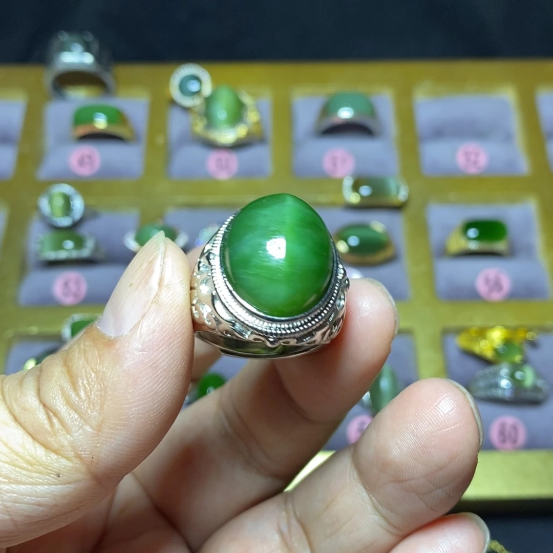 和田玉（碧玉）戒指未镶嵌