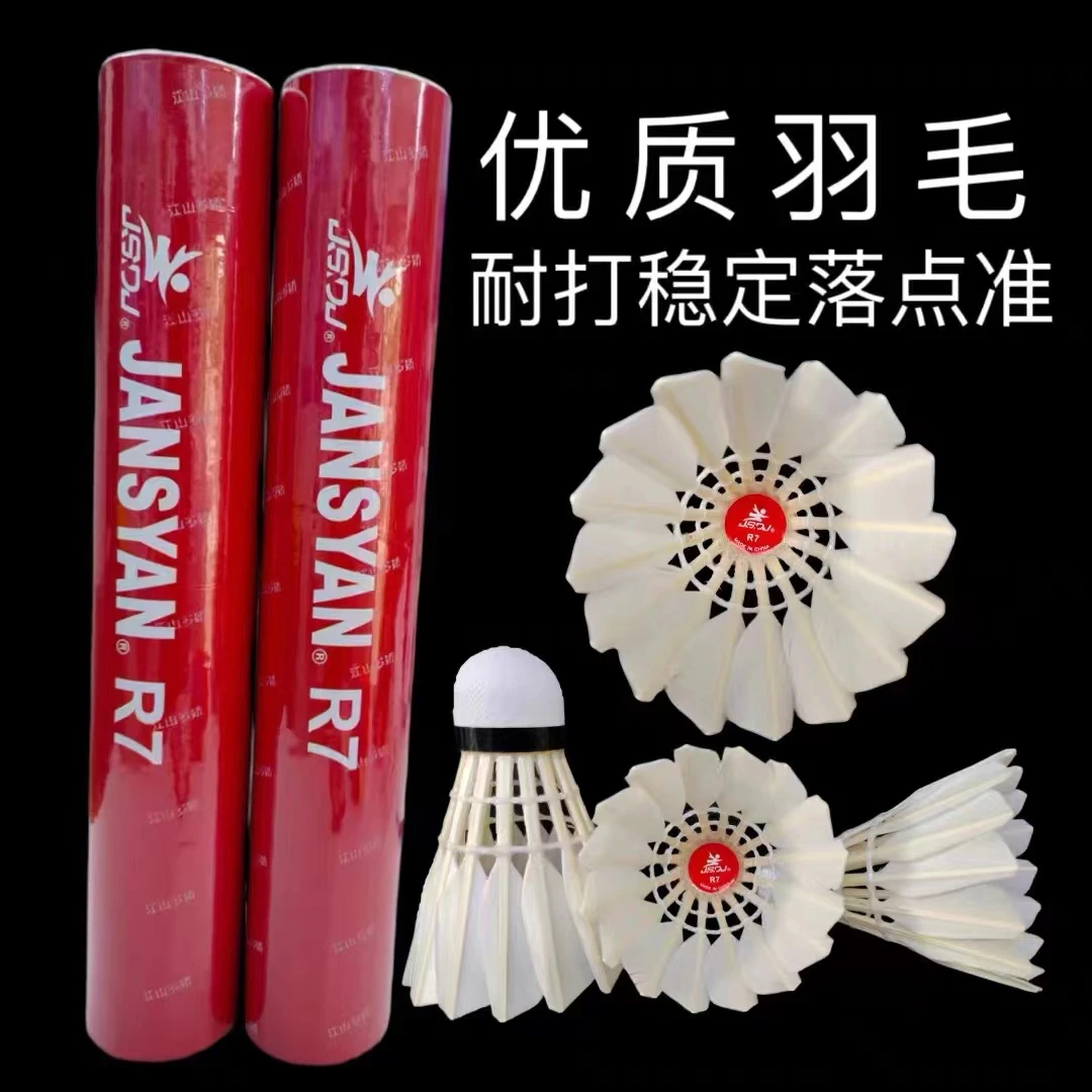 江山燕精装R7号 超耐打不易烂 室内比赛训练羽毛球(77速)
