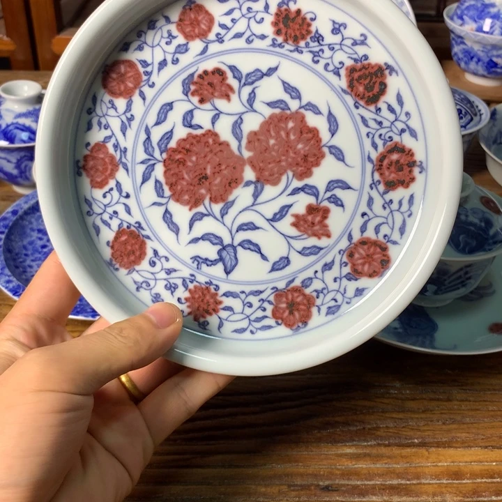 景德镇陶瓷青花壶承