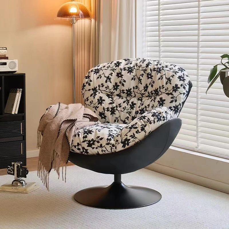 北欧沙发椅单人旋转现代简约家用客厅阳台卧室休闲阅读椅轻奢懒人