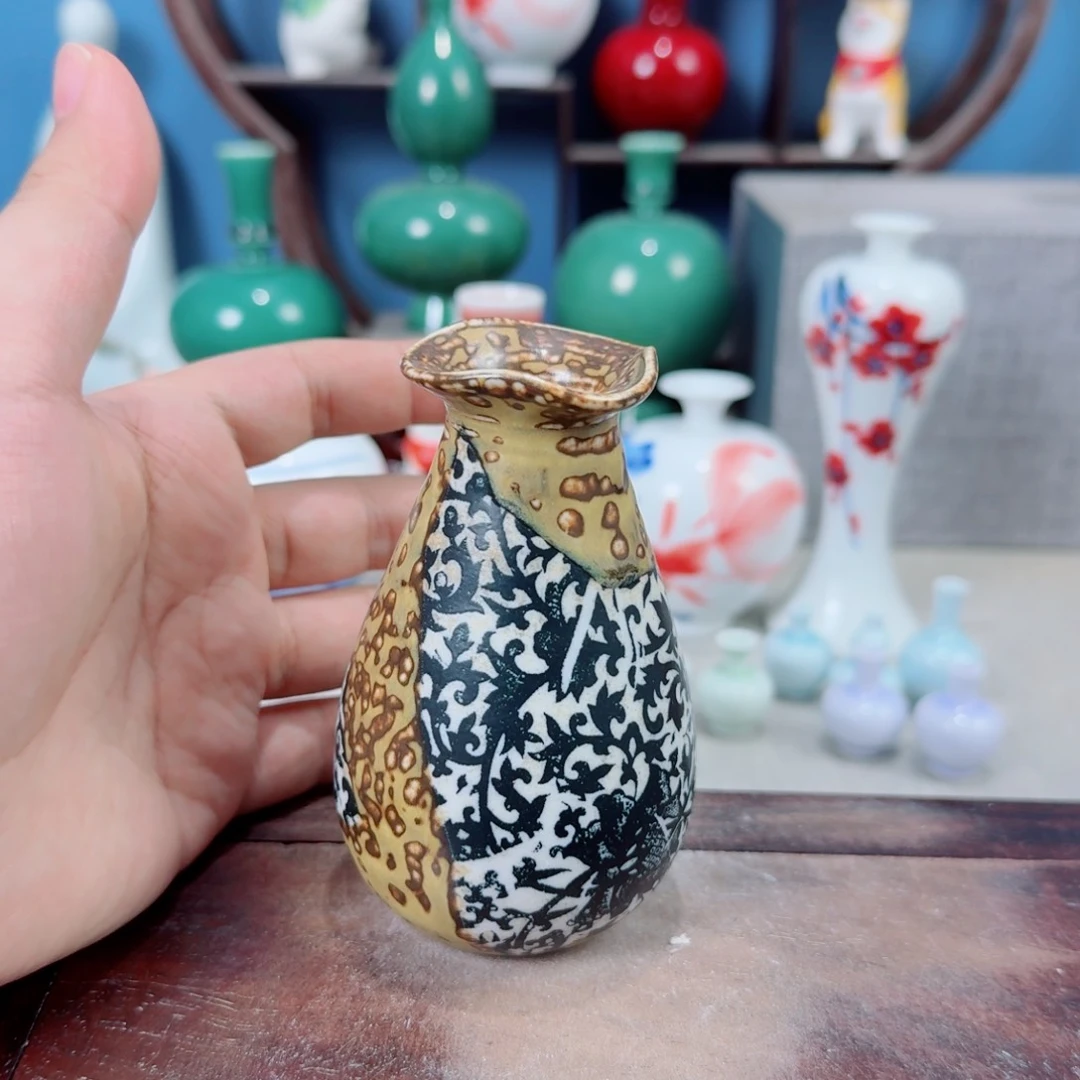 陶瓷手工小花器摆件