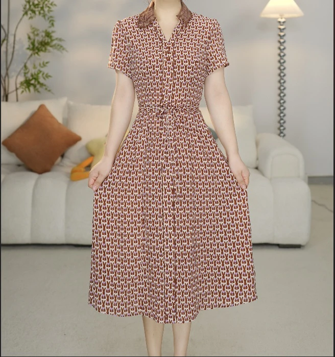 1222连衣裙显瘦大码休闲夏季气质时尚中长款