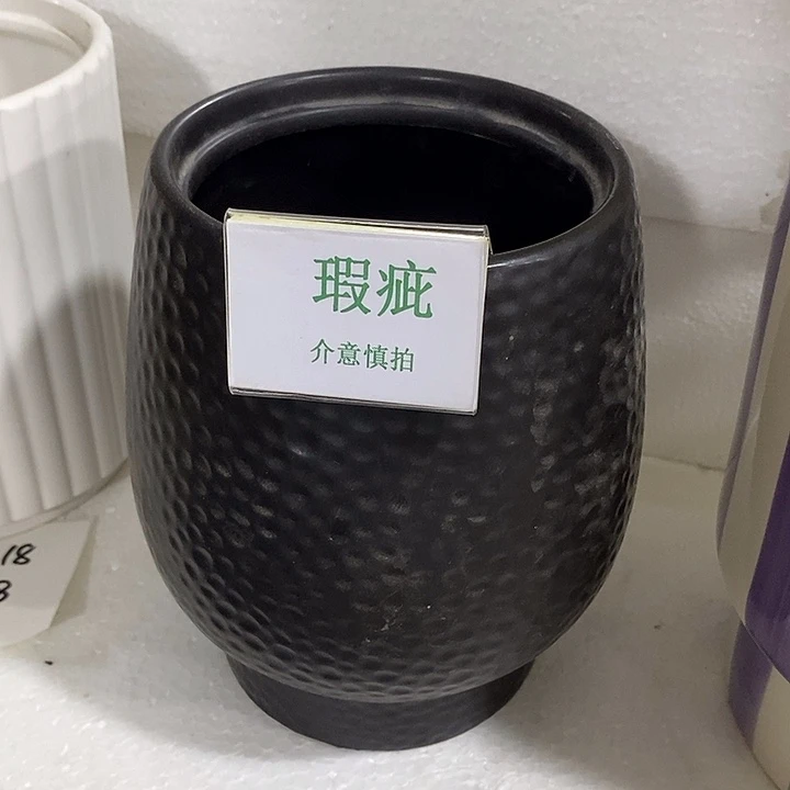 紫砂花盆多肉瑕疵盆有孔。