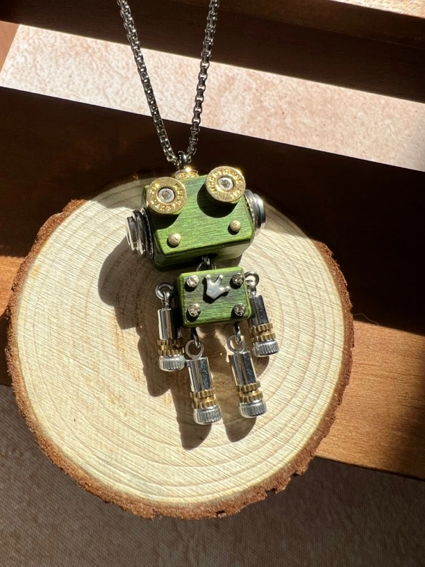 金.Umi手作 【布鲁巴绿色】机器人配饰 钥匙扣