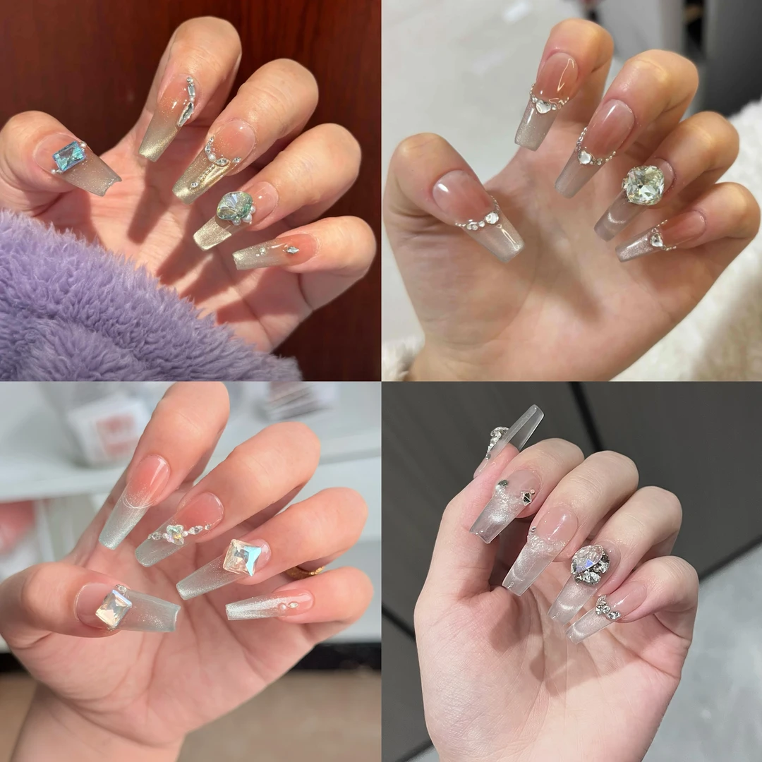 手工穿戴甲气质款光疗美甲可拆卸贴片显白高级感夏日夏日穿戴式