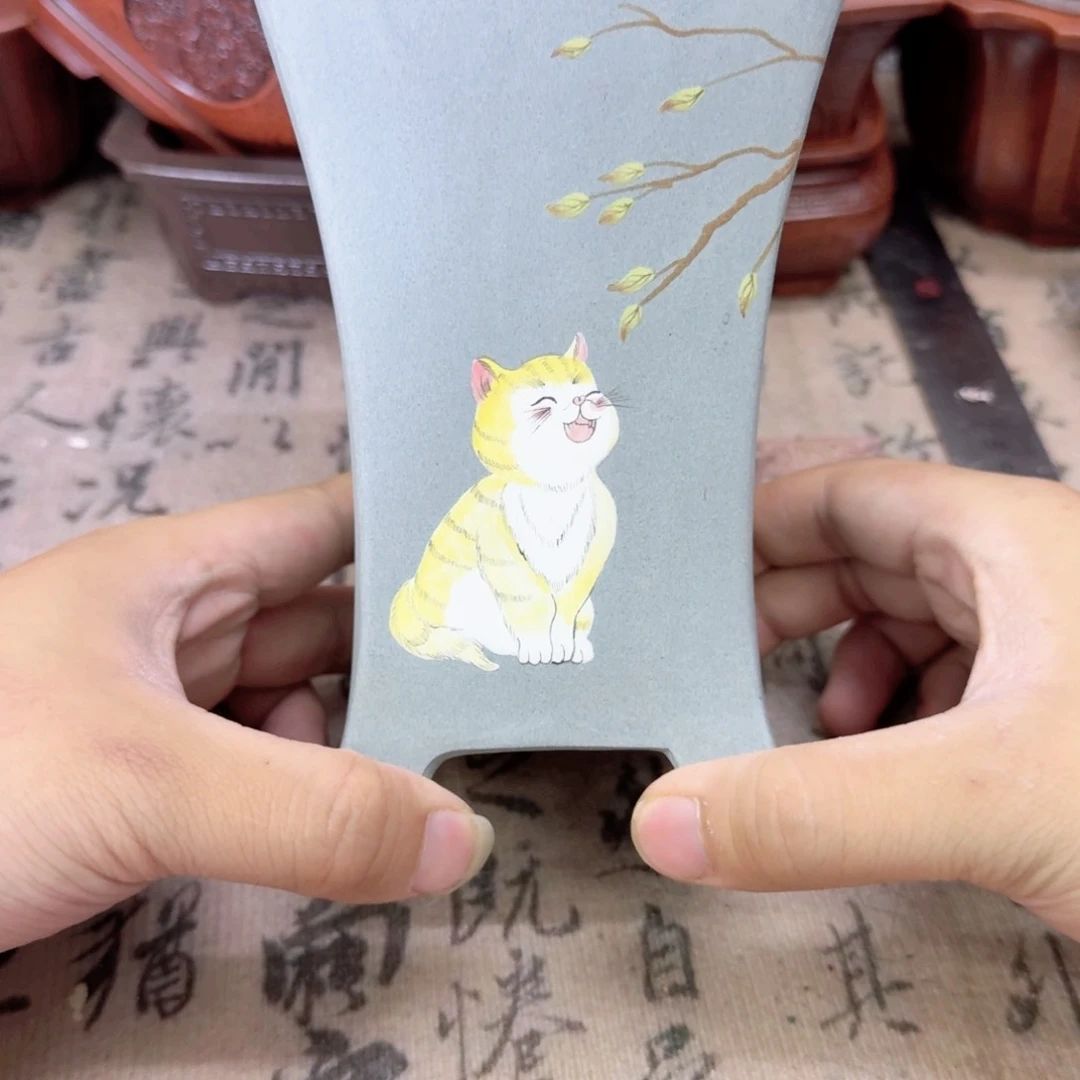 紫砂花盆9x15.5内经紫砂花盆