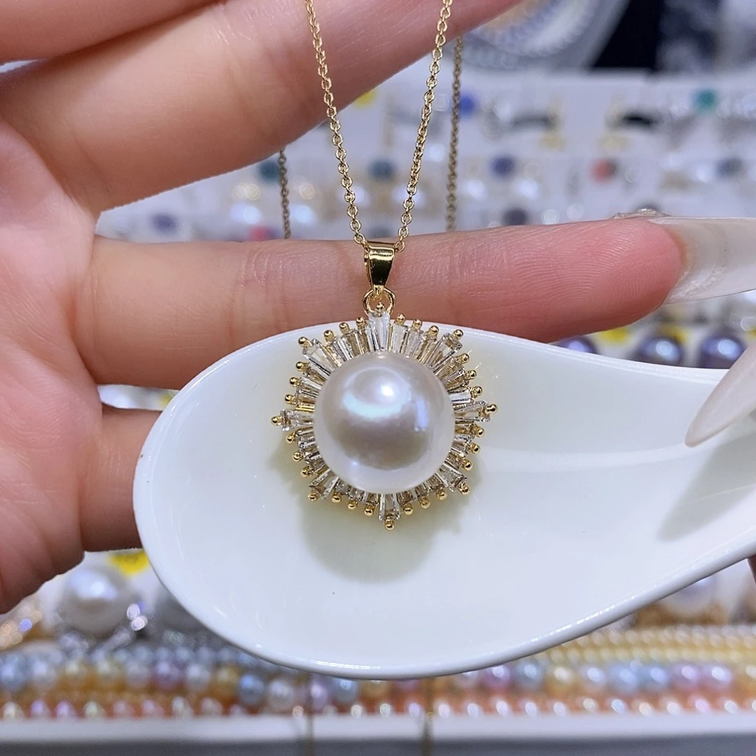 颈饰合金淡水珍珠F