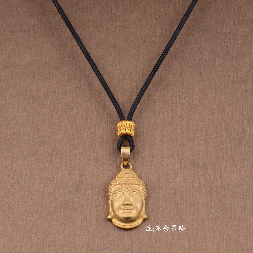 合金布艺吊坠 佛头唐卡专用半成品直穿吊坠挂绳免绑项链绳子挂绳