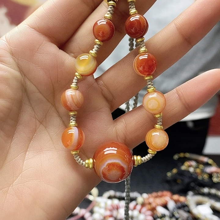 玛瑙/玉髓合金颈饰