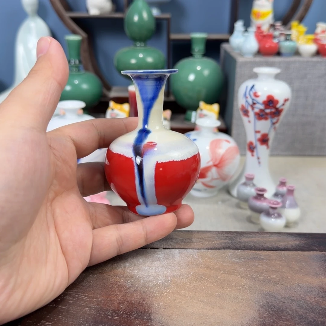 陶瓷手工小花器摆件