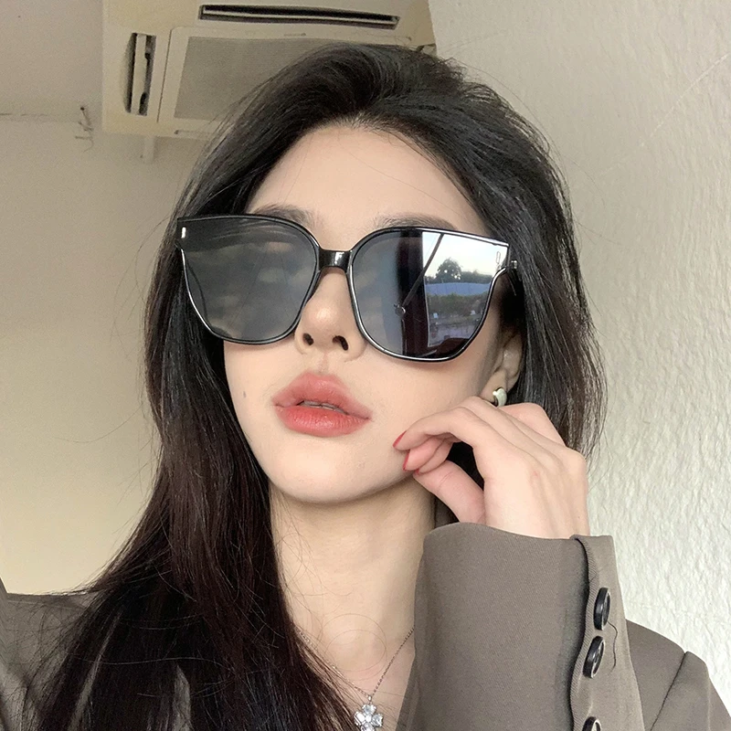 欧美大框夏季时尚百搭墨镜开车护目防紫外线太阳镜男女同款遮阳镜