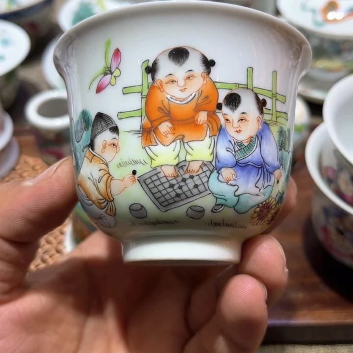 纯手绘精品盖碗杯