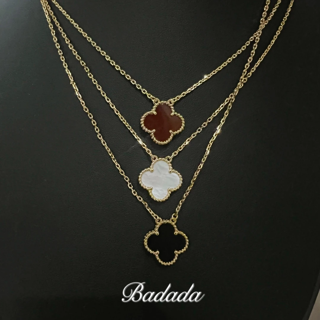 铜合金仿珍珠项链 【F四叶项链】轻奢女士气质精致高定项链