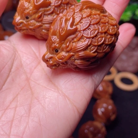 【闪购商品】手串/手链橄榄核35左右金币龙龟手球