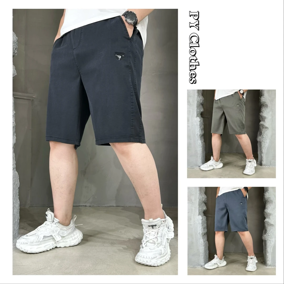 胖语大码男装 2025夏季新款简约百搭超薄超垂冰感休闲短裤261#M