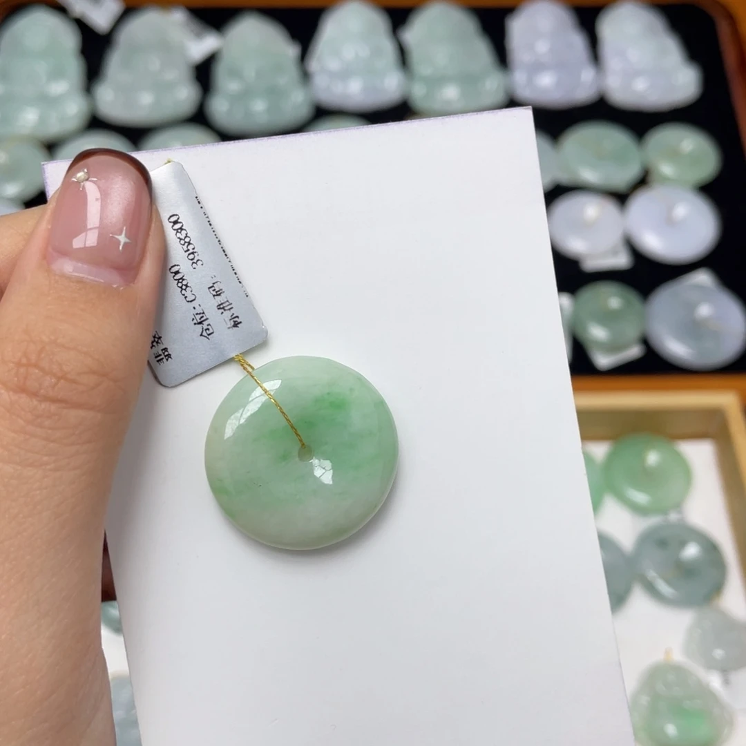 翡翠未镶嵌吊坠(不含链)平安扣