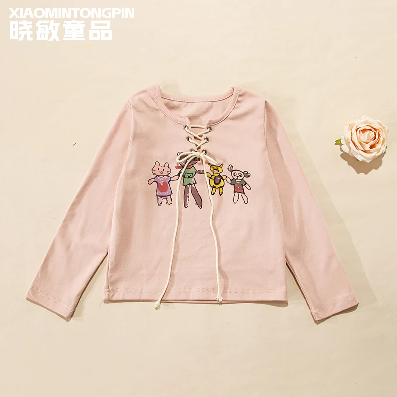 可爱印花系带T恤3C3789