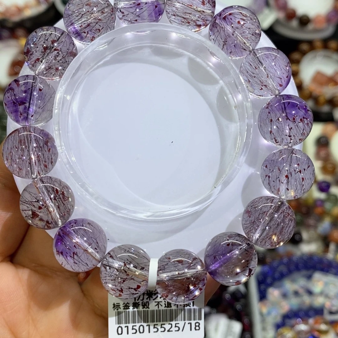 水晶手串未镶嵌紫梅彼岸花13