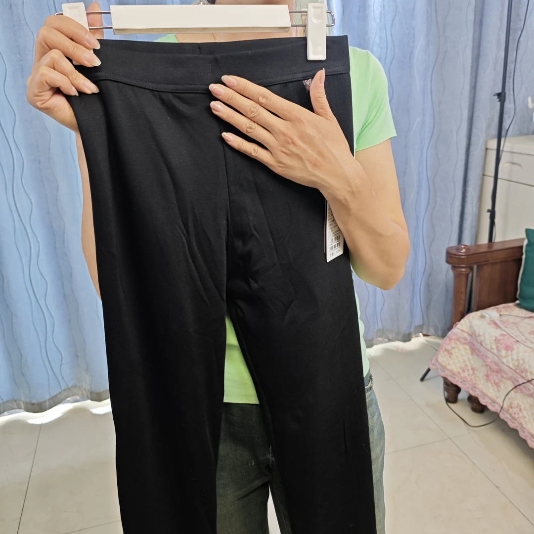 女款保暖层织片女裤黑色冬款贴身保暖