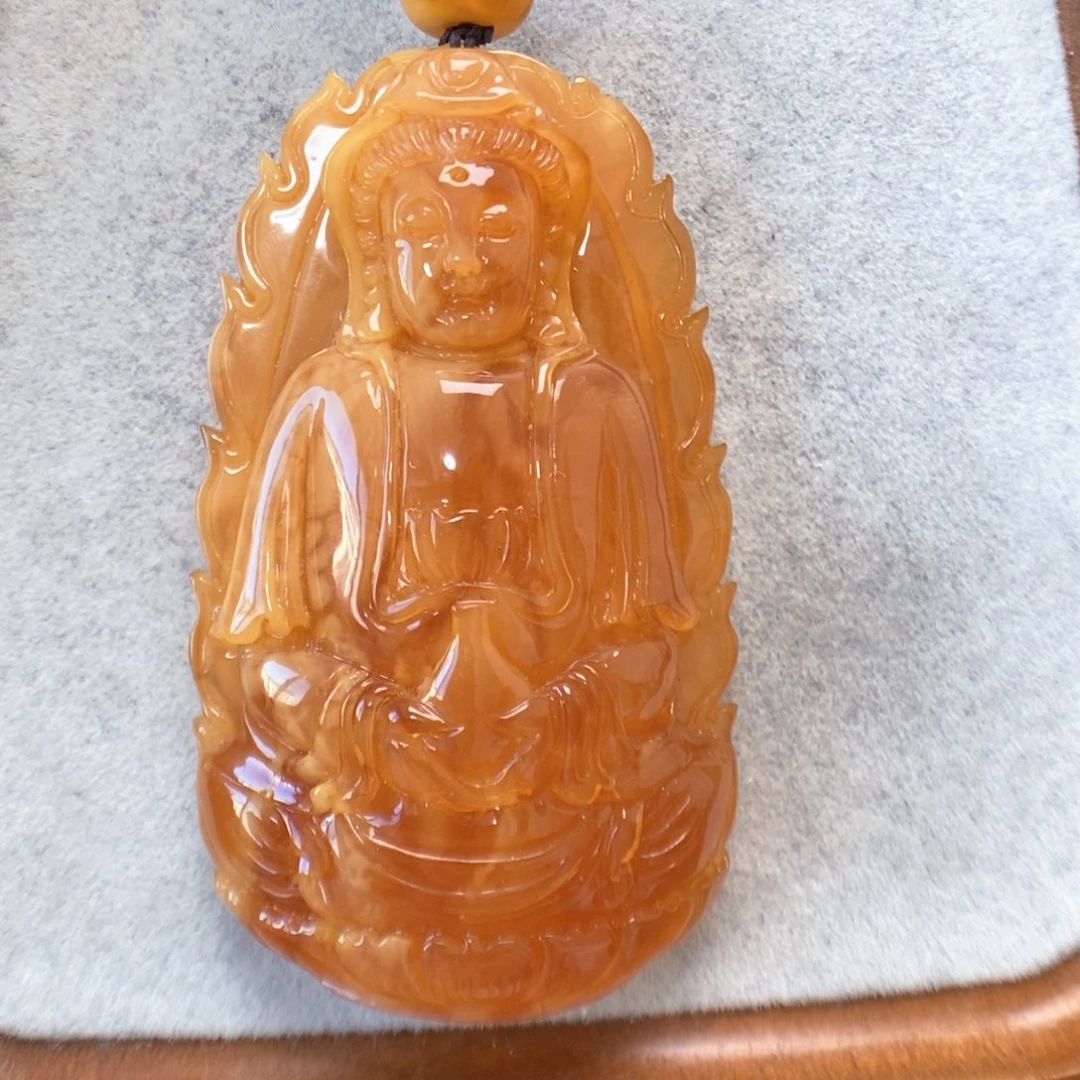 蜜蜡未镶嵌项链吊坠